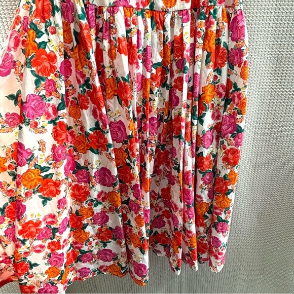 Hermoza Women’s Pia Midi Pink Floral Dress Sz XS-Colorful Summer Tiered Romantic - Picture 5 of 10